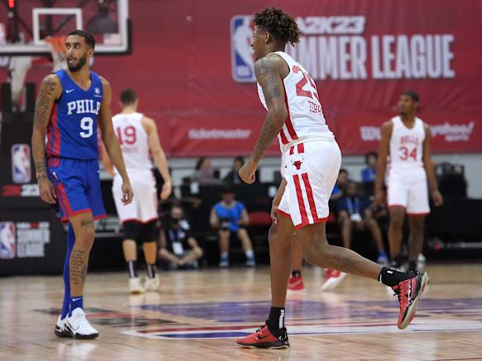 Chicago Bulls guard Dalen Terry wears the Nike Kobe 5 'All-Star'